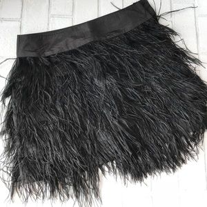 Black Ostrich Feather Skirt
